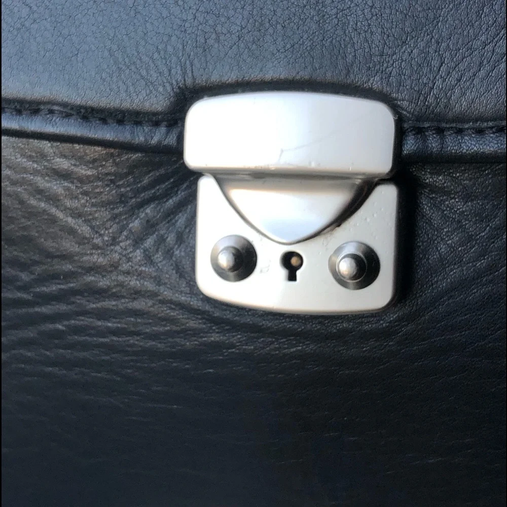 Tumi All Leather Briefcase Crossbody Bag